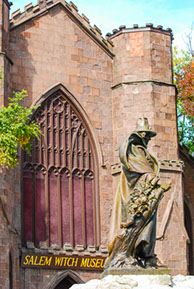 Exterior of the Salem Witch Museum in Salem Massachusetts
